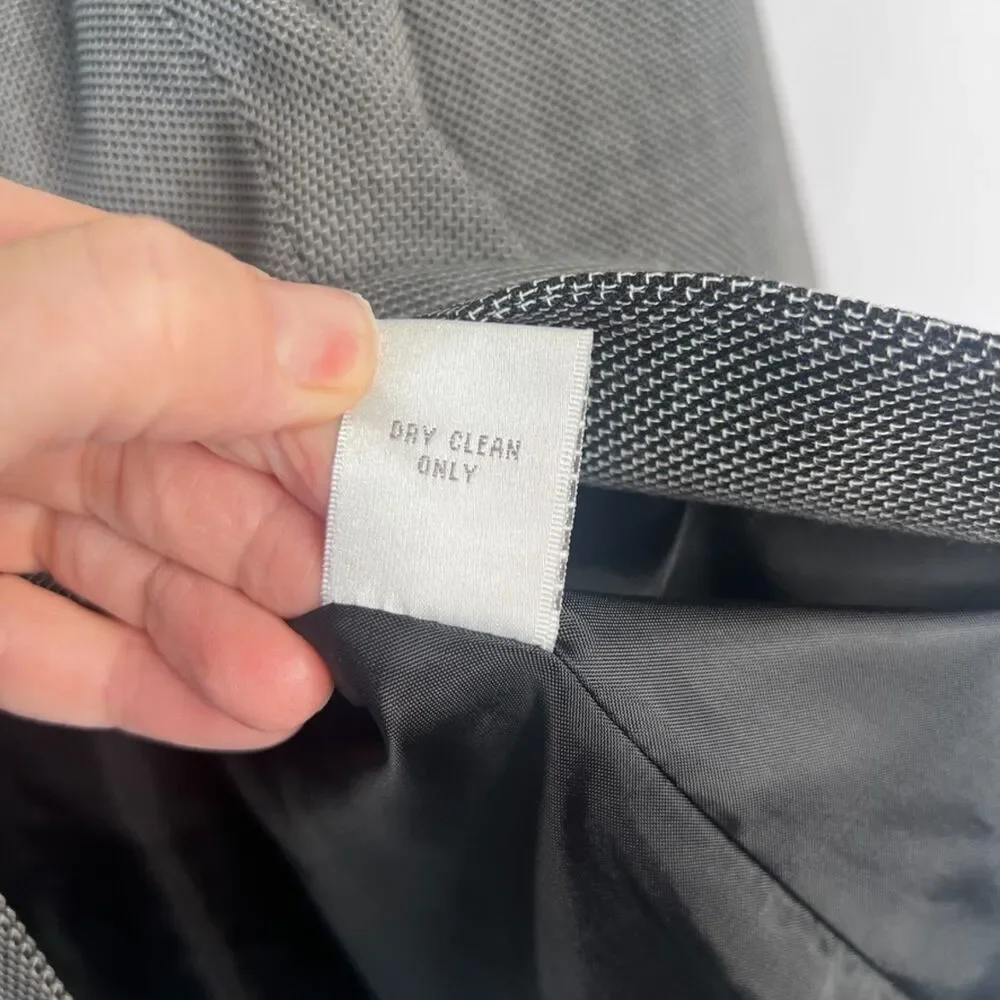 Dressbarn Black Subtle Pattern Wool Blend Lightweight Suit Blazer Jacket Size 16 - Picture 9 of 10